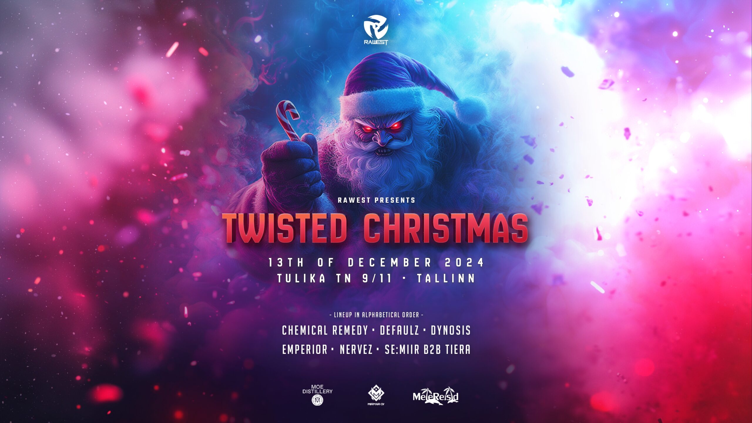 Rawest - Twisted Christmas 2024 LANDSCAPE v2 TICKETER